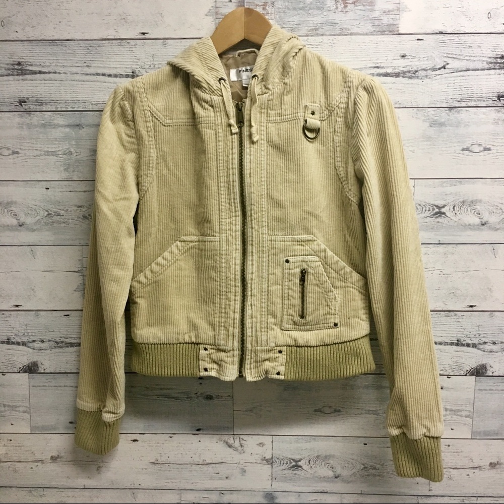 🌿 Finesse tan corduroy hoodie jacket